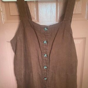 Everlane Rust orange button Romper